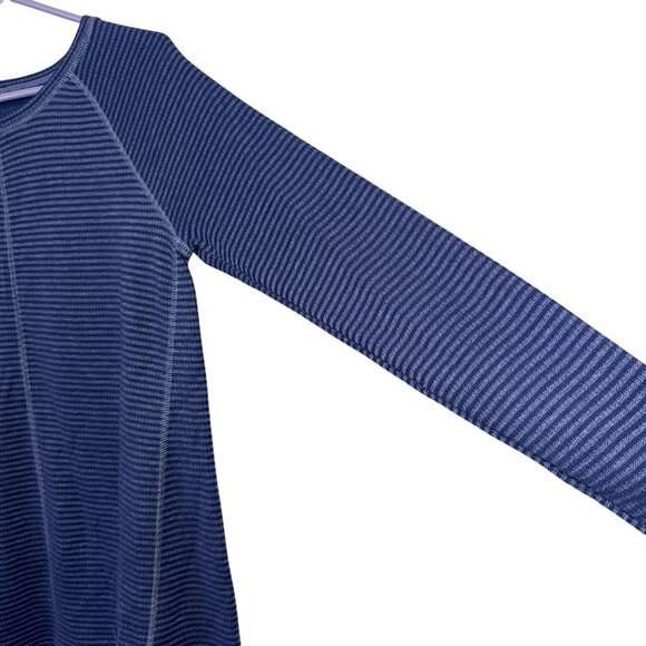 J. Jill Perfect Pim Womens Blue Striped Pima Cotton Long Sleeve Dress S - Picture 4 of 7